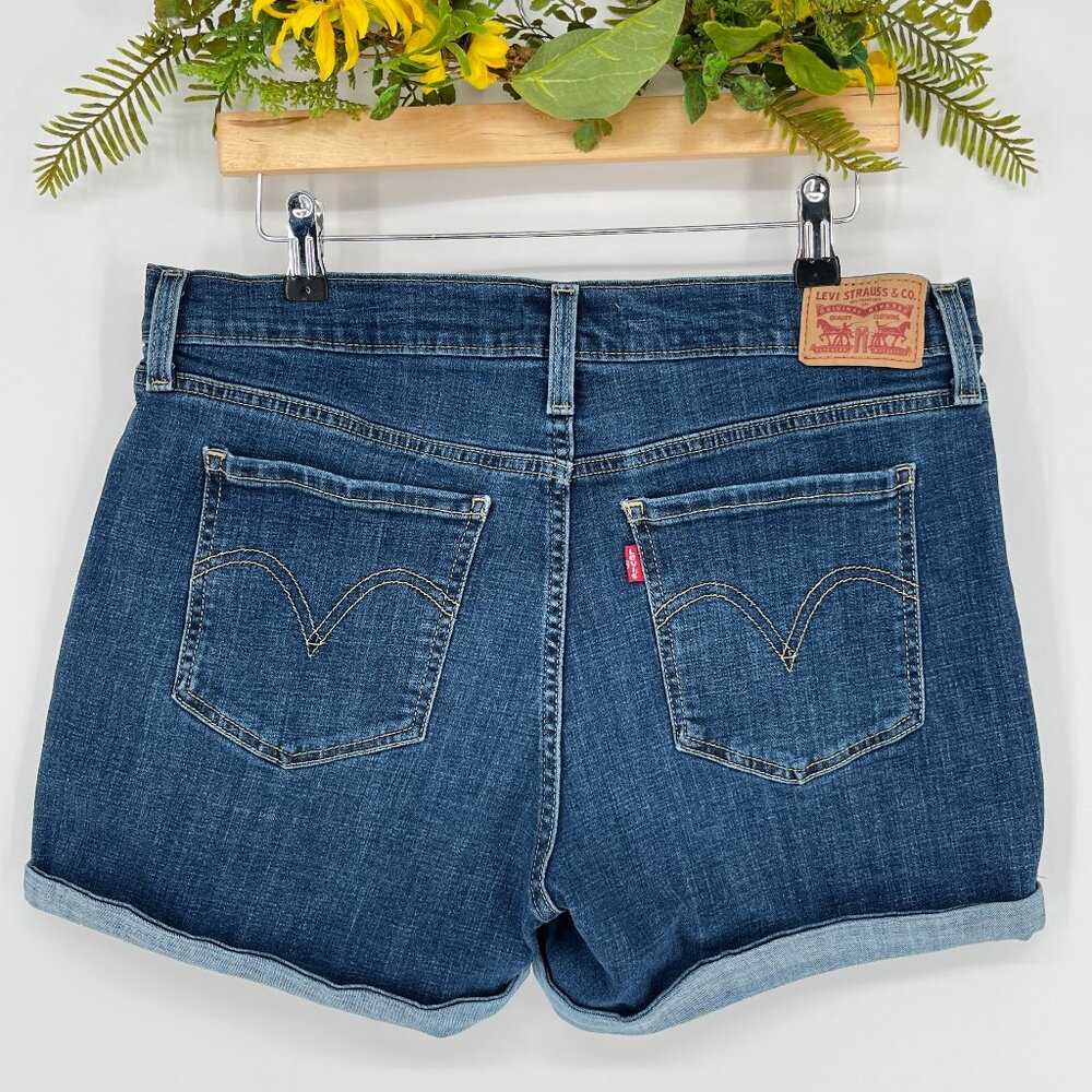 Levi's Jeans Mid Length Shorts Women's‎ 32 Roll-Up Cuffed Denim Casual Summer